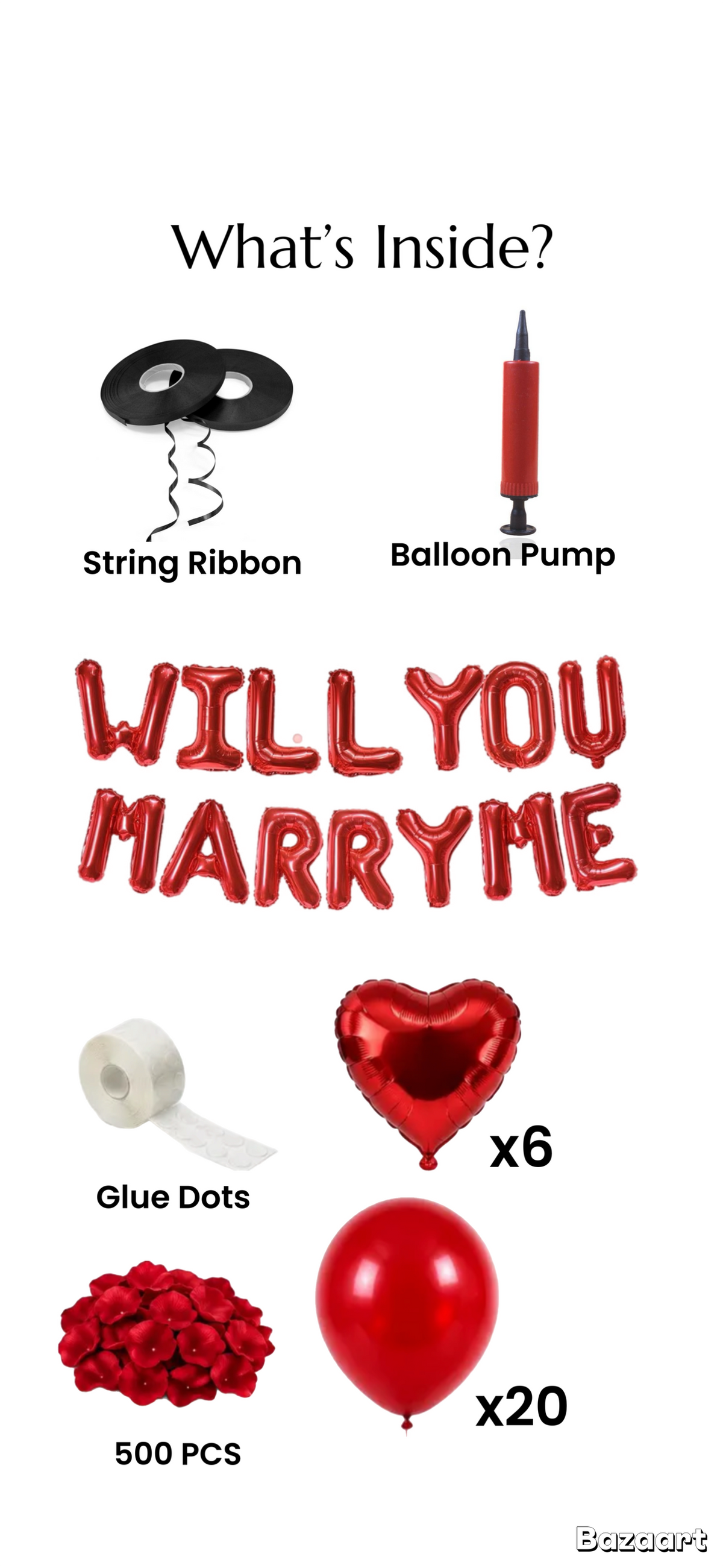 Marry Me | DIY Romantic Proposal Decoration Kit