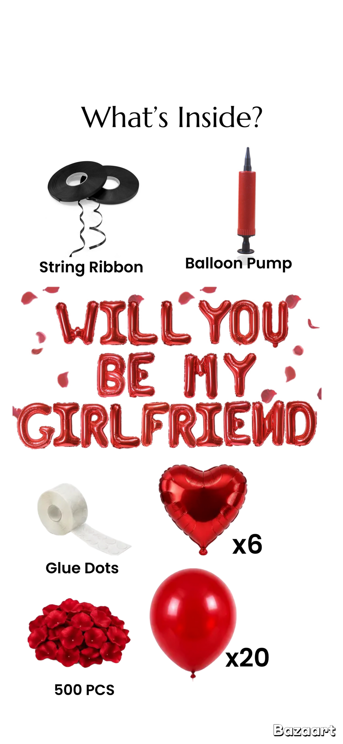 Will You Be My Girlfriend | DIY Proposal Decoration Kit